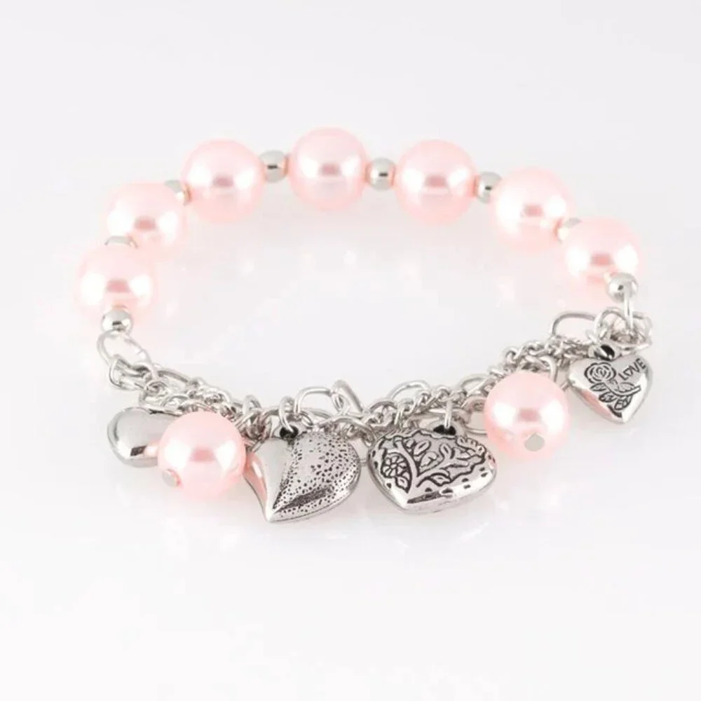 Paparazzi Jewelry Accessories - More Amour - Pink Bracelet - Vintage
